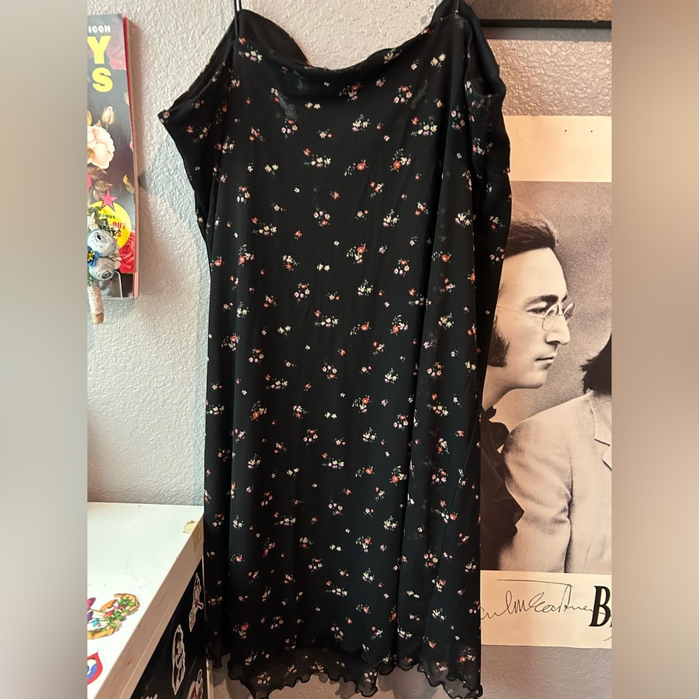 black floral dress